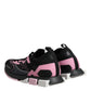 Dolce & Gabbana Black Pink SORRENTO Sport Stretch Sneakers Shoes