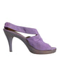 Dolce & Gabbana Purple Platform Slingback Heels Sandals Shoes