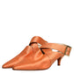 Dolce & Gabbana Orange Kitten Heels Slingback Sandals Shoes
