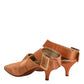 Dolce & Gabbana Orange Kitten Heels Slingback Sandals Shoes