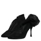 Dolce & Gabbana Black Silk Mesh Sock Style Boots Shoes
