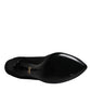 Dolce & Gabbana Black Silk Mesh Sock Style Boots Shoes