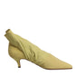Dolce & Gabbana Green Sock Style Heels Ankle Boots Shoes