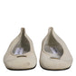 Dolce & Gabbana Beige Fabric Slip On Ballerina Flats Shoes