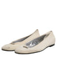Dolce & Gabbana Beige Fabric Slip On Ballerina Flats Shoes