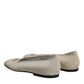Dolce & Gabbana Beige Fabric Slip On Ballerina Flats Shoes