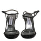 Dolce & Gabbana Black Ankle Strap High Heels Sandals Shoes