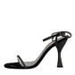 Dolce & Gabbana Black Ankle Strap High Heels Sandals Shoes