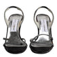 Dolce & Gabbana Black Chevron High Heels Sandals Shoes