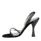 Dolce & Gabbana Black Chevron High Heels Sandals Shoes
