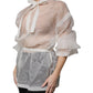 Dolce & Gabbana White Ascot Collar Long Sleeves Blouse Top