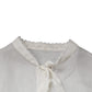 Dolce & Gabbana White Ascot Collar Long Sleeves Blouse Top