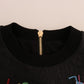 Dolce & Gabbana Enchanted Crystal Embellished Black Sweater