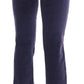 Ermanno Scervino Chic Purple Corduroy Bootcut Flare Pants