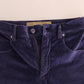 Ermanno Scervino Chic Purple Corduroy Bootcut Flare Pants