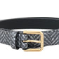 Dolce & Gabbana Elegant Chevron Leather Waist Belt