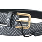 Dolce & Gabbana Elegant Chevron Leather Waist Belt