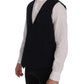 Dolce & Gabbana Elegant Striped Wool Blend Waistcoat Vest