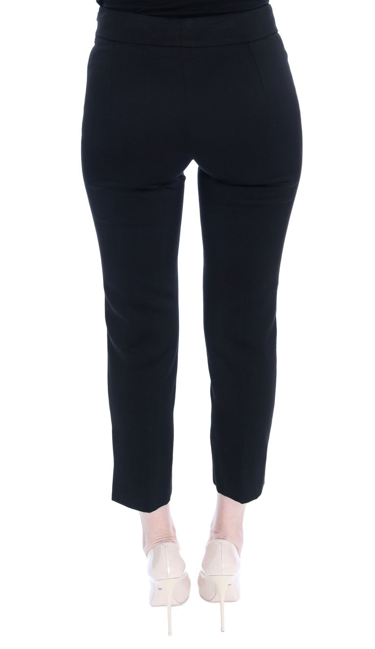 BENCIVENGA Elegant Black Capri Pants for Sophisticated Style