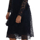 Dolce & Gabbana Elegant Floral Lace A-Line Dress