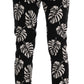 Dolce & Gabbana Slim Fit Leaf Print Ankle Pants