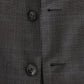 Dolce & Gabbana Sleek Gray Checkered Wool Blazer