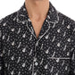 Dolce & Gabbana Silk Black and White Jazz Motive Shirt