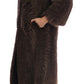 Dolce & Gabbana Elegant Brown Raccoon Fur Knee-Length Coat