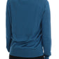 Dolce & Gabbana Blue Silk Sequined Capri Pullover Sweater