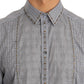 Dolce & Gabbana Elegant Gray Checkered Slim Fit Casual Shirt