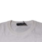 Dolce & Gabbana White Silk Crew Neck Men Pullover Sweater