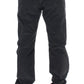 GF Ferre Elegant Black Cotton Corduroy Pants