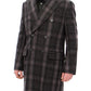 Dolce & Gabbana Sicilia Checkered Wool Blend Coat