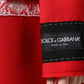 Dolce & Gabbana Red Jacquard Wool Women Trenchcoat Jacket