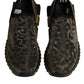 Dolce & Gabbana Gold Glitter Leopard Sorrento Sneakers Shoes