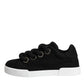 Dolce & Gabbana Black Portofino Low Top Sneakers Shoes