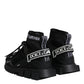 Dolce & Gabbana Black Sorrento Socks Logo Sneakers Shoes