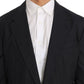 Dolce & Gabbana Elegant Slim Fit Striped Wool Silk Blazer