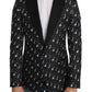 Dolce & Gabbana Polka Dot Jazz Print Slim Fit Blazer