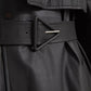 Bottega Veneta Black Leather Men Waterproof Trenchcoat Jacket