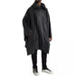 Bottega Veneta Black Leather Hooded Men Trenchcoat Jacket