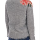 Dolce & Gabbana Elegant Silver Floral Applique Cardigan