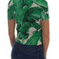 Dolce & Gabbana Elegant Silk Polo Top with Banana Leaf Motif