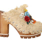 Dolce & Gabbana Chic Embellished Wooden Slides