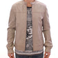 Dolce & Gabbana Elegant Beige Leather Lambskin Jacket