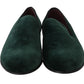 Dolce & Gabbana Elegant Green Suede Slip-On Loafers