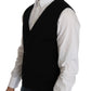 Dolce & Gabbana Sleek Black Cotton Formal Vest