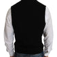 Dolce & Gabbana Sleek Black Cotton Formal Vest