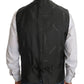 Dolce & Gabbana Elegant Checkered Wool Vest for the Urbane Man