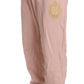 Billionaire Italian Couture Elegant Pink Cotton Sweatsuit Luxury Comfort